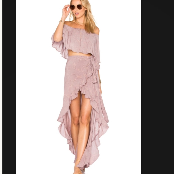 Blue Life Aura Wrap Skirt in Rain Violet - Picture 2 of 3